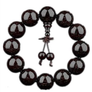 #PB005 Buddhavow Handmade Yoga Tibetan Dark Sandalwood Meditation Prayer Beads