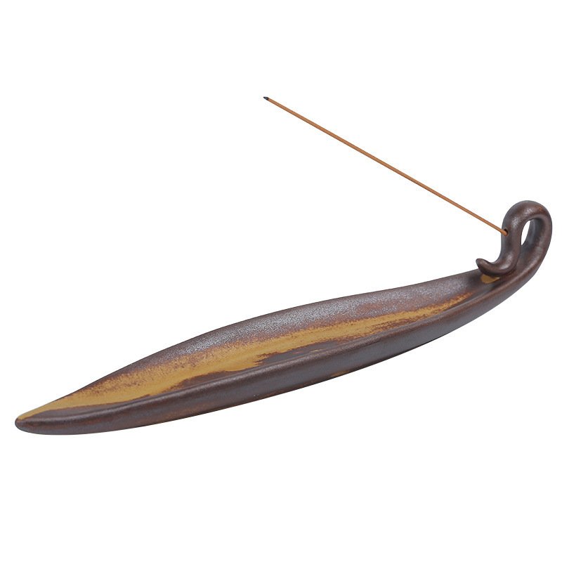 #IB009 Buddhavow Zen mountain cloud sea fisherman boat ceramic plug multi-function incense burner ornaments:圖片 8