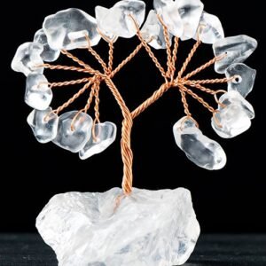 #CT005 Buddhavow White Crystal stone Tree for Healing & megnetic field balance
