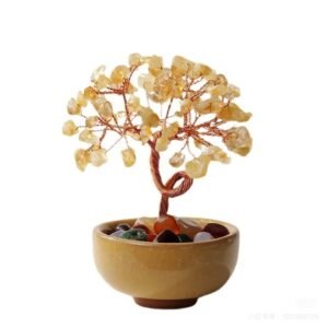 #CT001 Buddhavow Citrine Crystal stone Tree for Healing & megnetic field balance