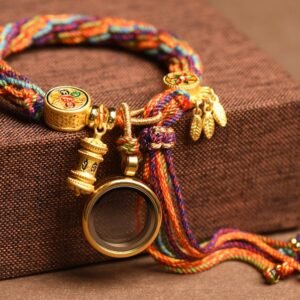 #TB001 Buddhavow Tibet's Hand-Woven Style Hand Rope Lucky Five Masters Colorful Reincarnation Knot String Bracelet