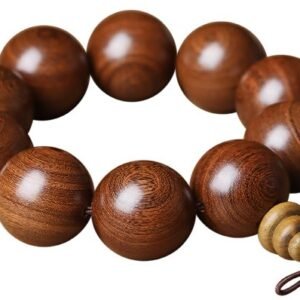 #PB006 Buddhavow Handmade Yoga Tibetan Golden Sandalwood Meditation Prayer Beads