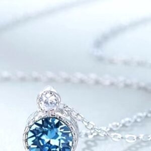#GN009 Buddhavow Heart of the Ocean S925 Sterling Silver Light Luxury Premium Feeling Collarbone Chain Niche Design Exquisite Elegant Jewelry Necklace Pendant