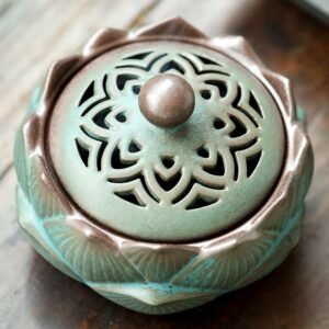 #IB007 Buddhavow Ceramic lotus hollowing incense indoor deodorant incense burner Zen home furnishings