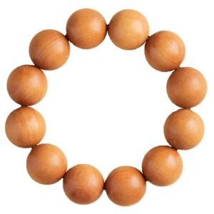 #PB010 Buddhavow Handmade Yoga Tibetan Natural Old Mahogany Lotus Flower Prayer Beads