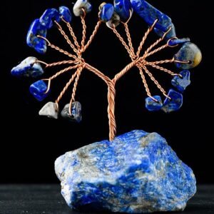 #CT004 Buddhavow Blue Crystal stone Tree for Healing & megnetic field balance