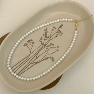 #GN001 Buddhavow Elegant Textured Pearl Lock Bone Chain Jewelry Necklace Pendant