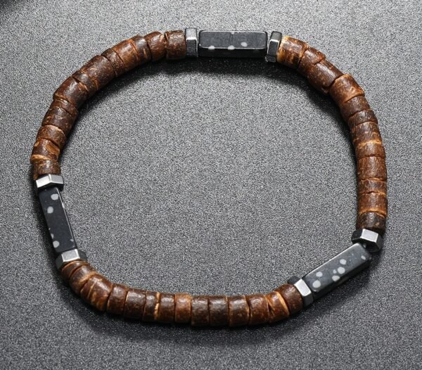 #MB002 Buddhavow Natural Stone Coffee Wood Beads Strings Nepalese Wind Men's Jewelry：圖片 3