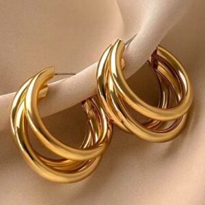 #ER005 Buddhavow Gold Hong Kong Style Niche Design light luxury Metal Earrings Jewelry
