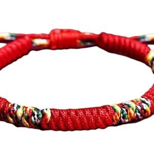 #LS012 Buddhavow Vajra knot tantric rope (thicker about 3 mm) Red String jewelry Bracelet Gift