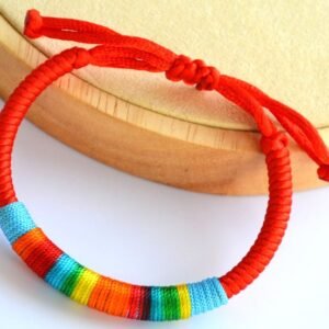 #LS002 Buddhavow 5 Colorful Ethnic Style Hand Red String jewelry Bracelet Gift