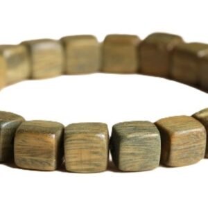#MB010 Buddhavow Natural Green Sandalwood Square Skewer Sandalwood Tibetan Rosary Beads