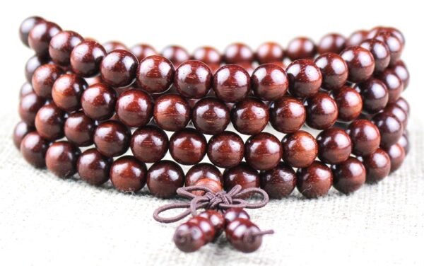 #NB036 Buddhavow Natural Zambian small-leaf rosewood 108-bead string of blood rosewood old-growth high-density Buddhist prayer beads made of wood