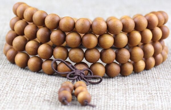 #NB011 Buddhavow Indonesian Old Mountain Sandalwood Old Material Sunken Water 108 Buddha Bead Bracelet Barbie Sandalwood Teak Wood Bracelet：圖片 3
