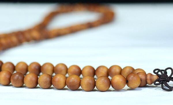#NB011 Buddhavow Indonesian Old Mountain Sandalwood Old Material Sunken Water 108 Buddha Bead Bracelet Barbie Sandalwood Teak Wood Bracelet：圖片 5