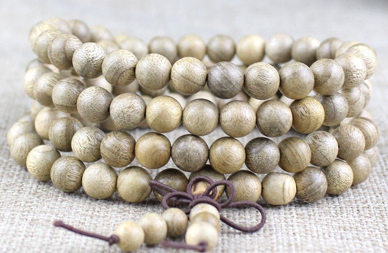 #NB020 Buddhavow Natural Golden Thread Nanmu 108-bead Buddhist prayer beads bracelet:圖片 3