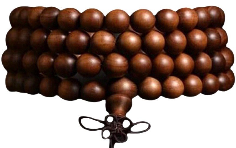 #NB053 Buddhavow Natural raw cinnabar 108-bead Buddhist prayer beads bracelet:圖片 3