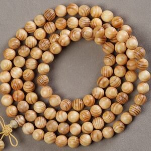 #NB015 Buddhavow Natural  Emperor Wood 108-bead Buddhist prayer beads bracelet with high-content purple gold imperial red sand bead